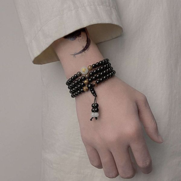 Bracelet Mens Fashion High Sense Personnalité Perles Lumineuses 12 Bouions de la main Bouddha du zodiaque chinois