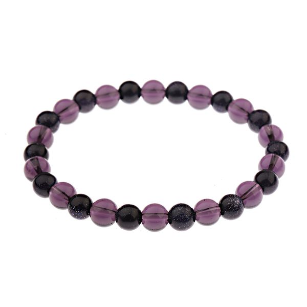 Bracelet naturel violet cristal pierre Bracelet 8mm bijoux brin amoureux 2021 chanceux énergie Yoga Bracelet hommes femmes cadeaux
