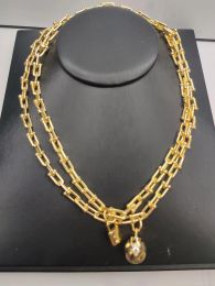 pulsera collar Ball lock Herradura hardware anillo joyería de moda jewlery diseñador cadena de oro mujeres hombres pareja 18K pulseras pendientes Boda