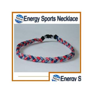 Collar de brazalete para el softbol navideño Sports Sports Titanium 3 Secadores de joyas de entrega de deporte de cuerda de cuerda Dh9d1