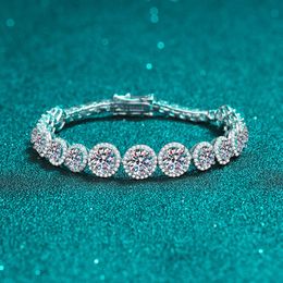 Bracelet et collier Moissanite de luxe créé en laboratoire, diamant Tennis S925 en argent VVS, bijoux cadeaux pour femmes et filles, chaîne en pierres précieuses