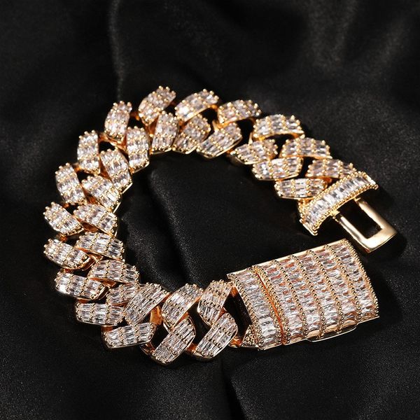 bracelet collier mossanite lien cubain bracelet bijoux de créateur bracelet pour hommes personnalité de la mode luxe Hip Hop Iced Out or argent rose or Vvs femmes cadeau