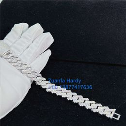 armband ketting mossaniet pass diamant tester 925 sterling zilver ijsje uit vvs moissanite miami cuban link ketting enkelarmband