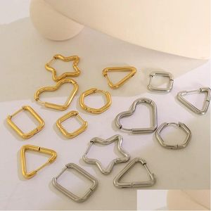 Armband ketting sets eenvoudige gewone cirkel niche veelzijdig ontwerp titanium staal Goldplated oorbellen vrouwelijke Koreaanse trend 2023 nieuwe e dhjmp