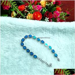 Collier de bracelet Stock Blue Opal Fashion Bijoux pour les femmes de livraison de femmes Dhcer