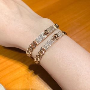 Armband varkensneus 925 puur verzilverd 18k roségoud vol diamanten armband sieraden met doos