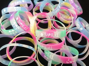 Bracelet Envoyer au hasard Glow in the Dark Silicone Luminous Beautifully Sports Bracelet