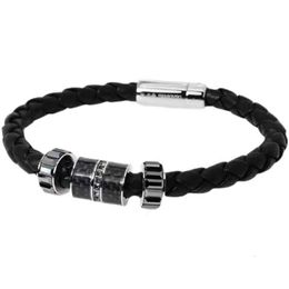 Armband Swarovski Designer Luxe Mode Mannen En Vrouwen Zwart Lederen Touw Armband Voor Mannen Overdracht Kralenarmband