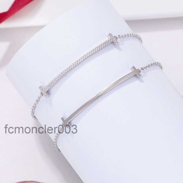 Pulsera t Familia Cara sonriente Pulsera v Chapado en oro 18k Rosa Sonrisa Diamante Diseñador versátil y de lujo TQDW