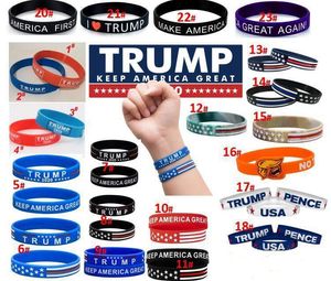 Bracelet TRUMP Make America Great Again Lettre Bracelet en silicone Bracelet en caoutchouc Trump Supporters Bracelet Bracelets Basketball EEA1712