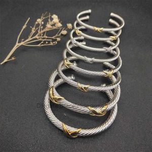 bracelet Twist bijoux femme luxe Dy femmes bracelet designer x charme Corde Multi Taille bracelets Bracelet Ouvert En Acier Inoxydable Mode Hip Hop Punk Bijoux