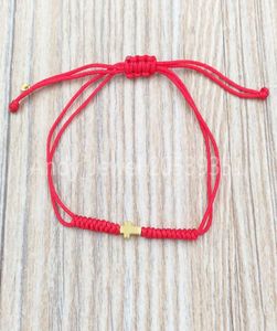 Pulsera con cordón rojo y muñecas dulces doradas Xxs Cross Pulseras auténticas de plata de ley 925 que se adaptan al estilo de joyería del oso europeo Gif9951916