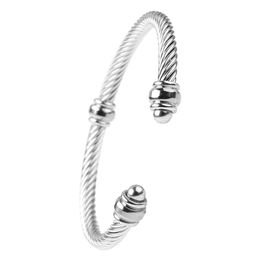 Armband Dameskamer Goud Mode Gebakken Deeg Twists Draad Armband Opening Designer C-type Verstelbare Armband Dames Sieraden