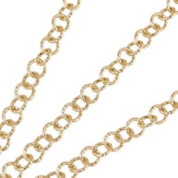 Pulseiras 10m/rolo de alumínio rolo correntes gunmetal luz ouro cor texturizada correntes para neckalce pulseira jóias fazendo acessórios
