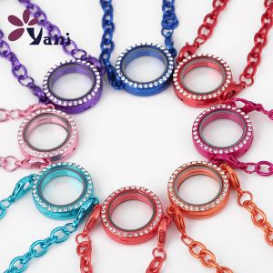 Bracelets 10pcs / lot 25 mm rond Round Openable Openable Photo Floating Living Memor