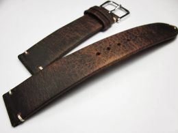 Bracelets 18mm 19mm 20mm 21mm 22mm fait à la main de haute qualité mince Vintage Crazy Horse bracelet de montre en cuir véritable bracelet marron bracelets de montre