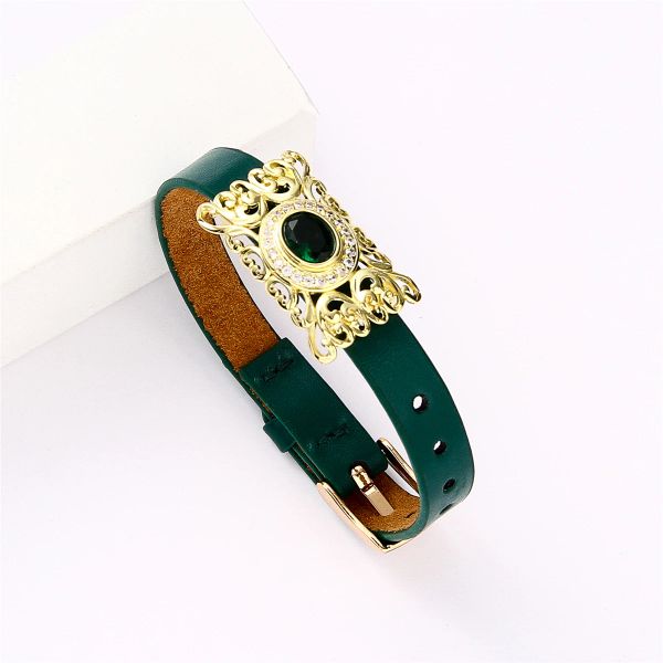 Bracelets 2022 Nouveau bracelet en cuir bijoux en métal design tempérament couple cadeau de vacances plaqué or bijoux de mode bracelet exquis