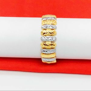 Bracelets 24k bijoux d'imitation bracelet bicolore en or 17N pour femme