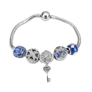 Armbanden 316L roestvrij staal vrienden sleutel en slot hanger kroon charme koffie winkel Forever Love kraal voor armband