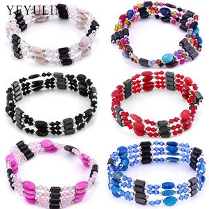 Bracelets 500pcTrendy alliage aimant chaîne magique coloré acrylique perles bracelets pour femme fille mode perles multi couche bracelet collier