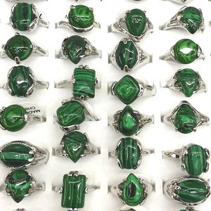 Bracelets 50pcs bagues Malachite taille mixte pour femmes bagues bon marché pour la Promotion