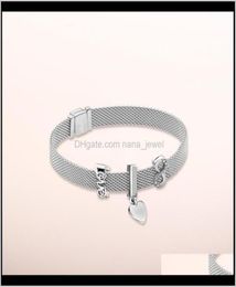 Bracelets 925 Sterling Sier Rose Logo Reflection Crow Clip Clip éternel Charme pour bracelet de style Rvlem BTZUJ24123533503144