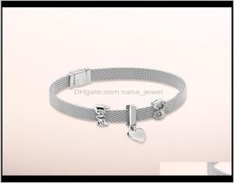 Bracelets 925 Sterling Sier Rose Logo Reflection Crow Clip Clip éternel Charme pour bracelet de style Rvlem BTZUJ24123535590946