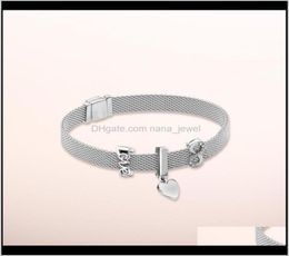 Bracelets 925 Sterling Sier Rose Logo Reflection Crown Clip Eternal Charm for Style Bracelet Set Rvlem BTZUJ24123537874974