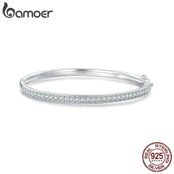 Bracelets Bamoer Sterling Sier Cz Bracelet plaqué en platine bijoux fins cadeau pour maman femmes femme filles Bsb130