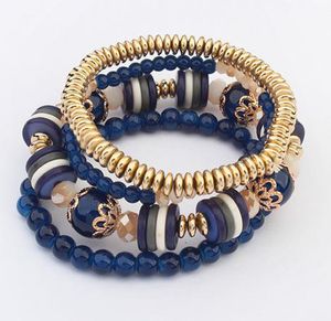Bracelets Bracelets Mode Perle Simulée Perles Noires Bracelets Rose Pendentif Bracelets Extensibles