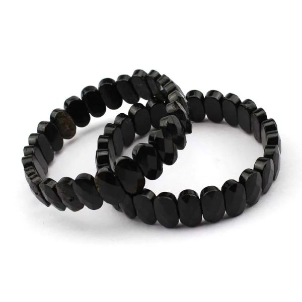 Pulseras Pulsera de cuentas de piedra de turmalina negra Brazalete de piedra de energía natural Joyería Diy para mujer ¡Venta al por mayor!