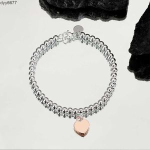 Bracelets Charm Bracelets Charm 4mm Perles Amour Coeur Charme pour Femmes Filles Belle Mignon S925 Argent Perlé Bling Diamant Designer De Luxe Bracelet Bracelets Bijou 3hsz