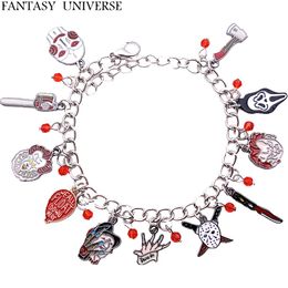 Bracelets Chucky Face Jason Hockey Scream Horror Charm Bracelet HRFFGFFF01