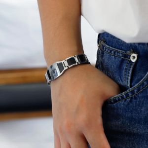 Armbanden aangepaste fototekstnaam mannen armband roestvrij staal mannen armband gepersonaliseerd sieraden cadeau voor je vriendje echtgenoot vader