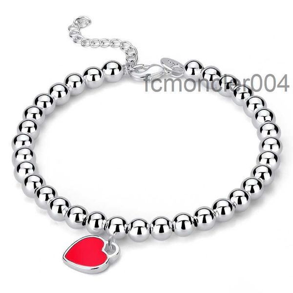 Bracelets Bracelet de créateur pour femmes amour coeur Bracelet bijoux de luxe argent rouge bleu rose titane chaîne Designers P7SW