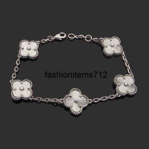 Bracelets Diseñador Bracelets Van Clover Pulsera de enlace Pulsera Cleef Clover Fashion 18k Gold Bracelets Joyería 2023 12222