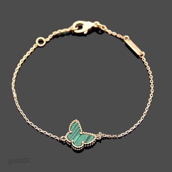 Bracelets Designer Charm VC Mini colored Shell Agate Butterfly Bracelet avec diamant Backle Gold Sie Mnza