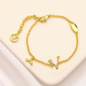 Bracelets de créateur pour femmes, chaîne, Bracelets de luxe, en or, bijoux, accessoires, cadeau