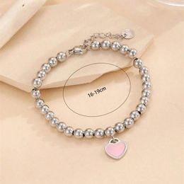 Bracelets Designer Love Heart Sier Bracelet Placage inférieur pour petite amie Souvenir Cadeau Mode Charme Bijoux de créateur