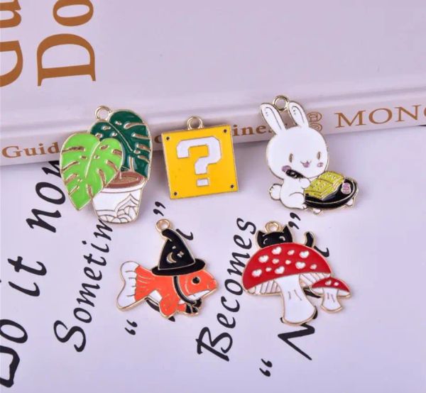 Bracelets Diy Alliage Pendant Kawaii Question en pot