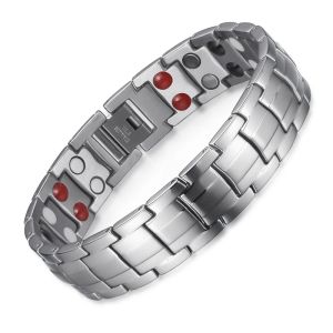 Bracelets Doublerow Strength 4 Elements Germanium Bracelet pour hommes mode 316L Bijoux en acier inoxydable Bracelets de soins de santé
