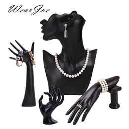 Armbanden Elegante Hars Mannequin Ring Oorbel Armband Sieraden Hanger Ketting Display Standhouder Buste Model Show Versier Teller Kit