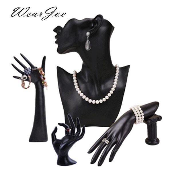 Pulseras Elegante Resina Maniquí Anillo Pendiente Pulsera Joyería Colgante Collar Soporte De Exhibición Busto Modelo Mostrar Decorar Mostrador Kit