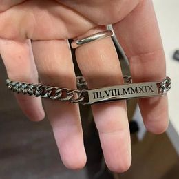 Armbänder Mode Angepasst Männer Namen Bar Kette Armband Für Männer Edelstahl Hip Hop Gravieren Name Armreif Party Personalisierte Schmuck