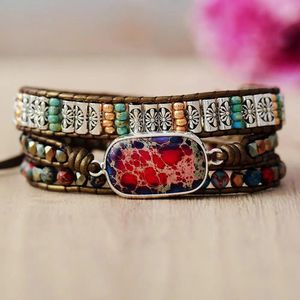 Bracelets Fashion Star en cuir en cuir Bracelets avec Stone Nautel Stone multicouche Bracelet Teengirl Women Jewelry Bijoux Dropshipping