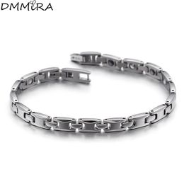 Bracelets à la mode pour femmes, couleur Germanium, aimants carrés en acier inoxydable, collier énergétique sain, bijoux