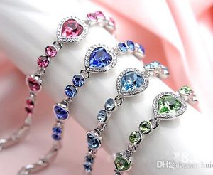 Bracelets pour femme Bracelet femme mode coeur Bracelets en cristal Bracelets