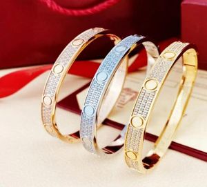Bracelets Bracelets en or Bracelets triple diamant Bracelets de créateur pour hommes Brassard en alliage d'acier inoxydable Pulsera Pulseras Plaqué Or Argent Rose Bijoux