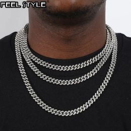 Bracelets hip hop aaa + bling 8 mm miami cubain chaîne 1 rangée glacée en ramification zircon colliers pavés bracelets pour hommes bijoux