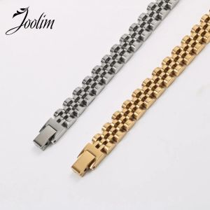 Bracelets Joolim haut de gamme plaqué PVD, chaîne de réservoir Simple, vente en gros, livraison directe, fournisseur